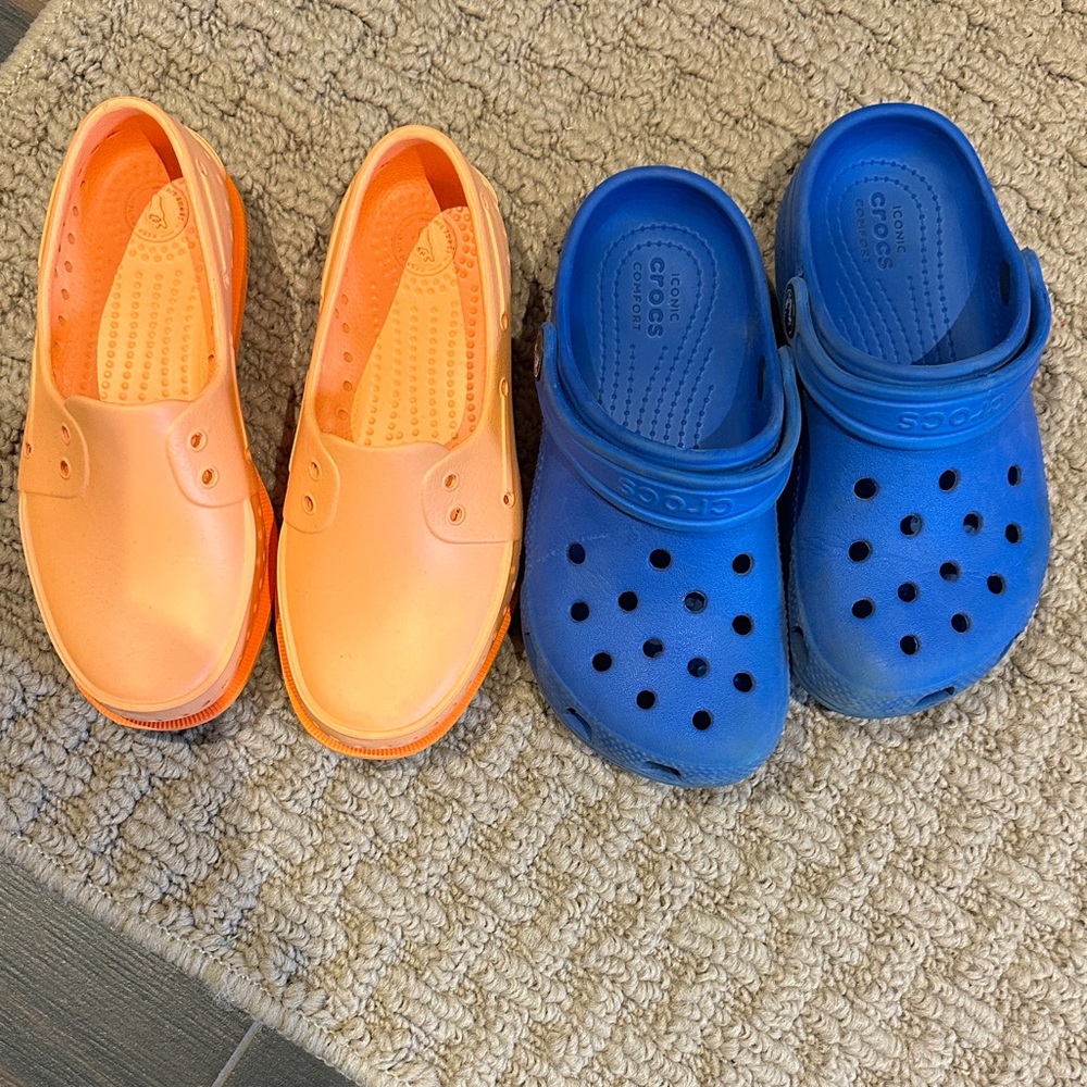 Two pairs: crocs and native